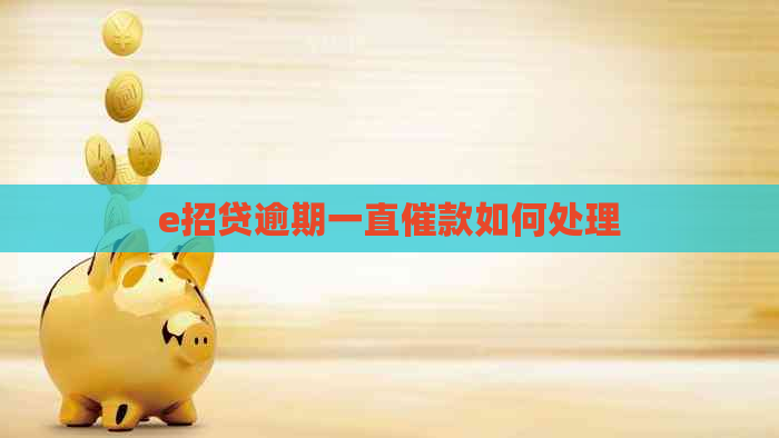e招贷逾期一直催款如何处理