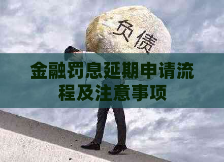 金融罚息延期申请流程及注意事项
