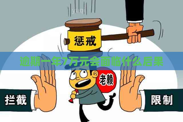 逾期一年7万元会面临什么后果