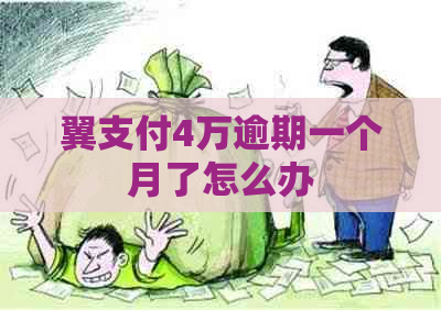 翼支付4万逾期一个月了怎么办