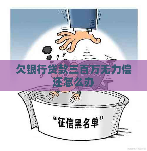 欠银行贷款三百万无力偿还怎么办