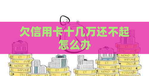 欠信用卡十几万还不起怎么办