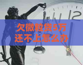 欠微粒贷5万还不上怎么办应对方法