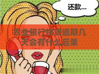 农业银行快贷逾期几天会有什么后果