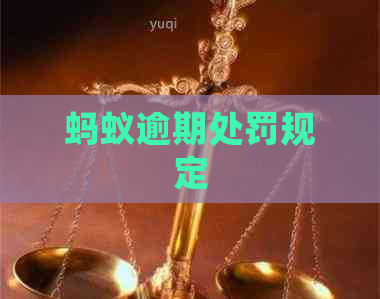 蚂蚁逾期处罚规定