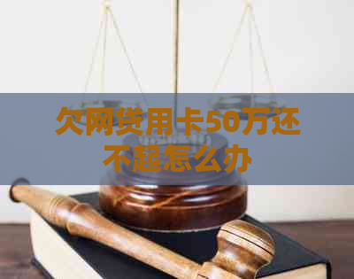 欠网贷用卡50万还不起怎么办