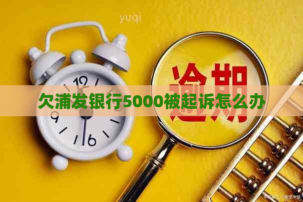 欠浦发银行5000被起诉怎么办