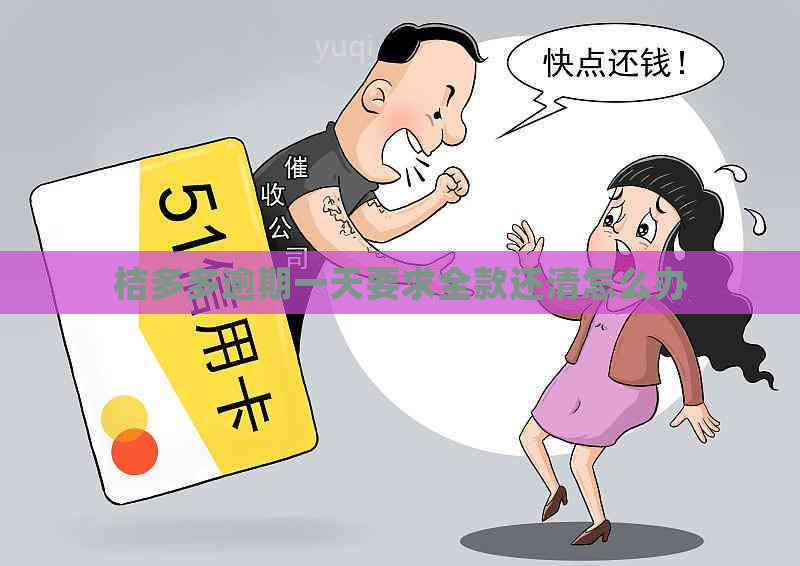 桔多多逾期一天要求全款还清怎么办