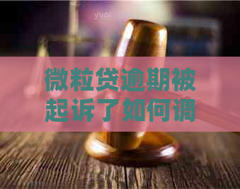 微粒贷逾期被起诉了如何调解还款