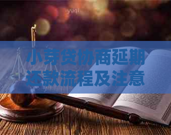 小芽贷协商延期还款流程及注意事项