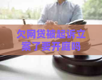 欠网贷被起诉立案了要开庭吗