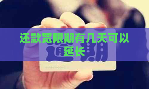 还款宽限期有几天可以延长