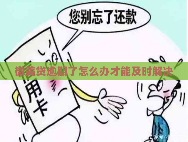 微美贷逾期了怎么办才能及时解决