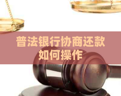 普法银行协商还款如何操作