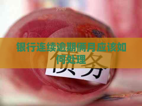 银行连续逾期俩月应该如何处理