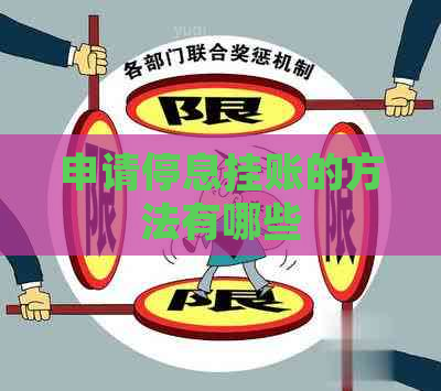 申请停息挂账的方法有哪些