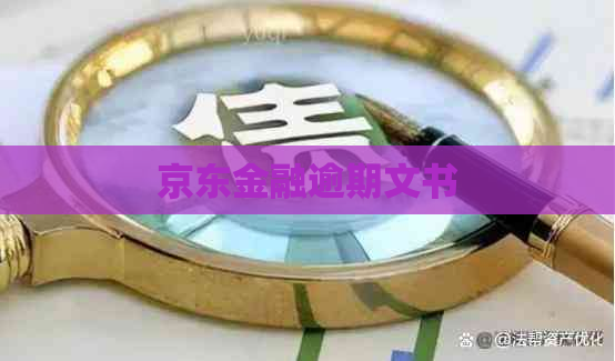 京东金融逾期文书