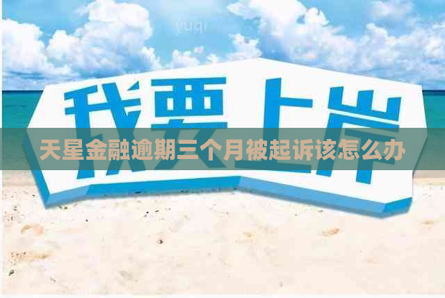 天星金融逾期三个月被起诉该怎么办