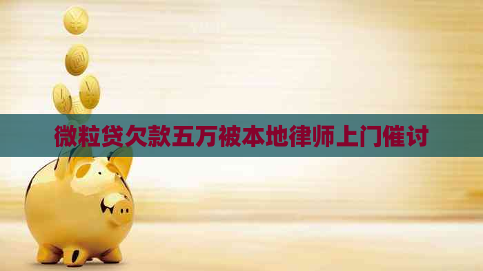 微粒贷欠款五万被本地律师上门催讨