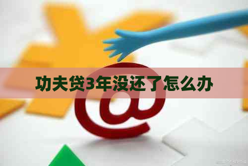 功夫贷3年没还了怎么办