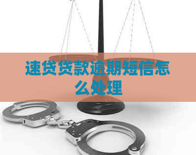 速贷贷款逾期短信怎么处理