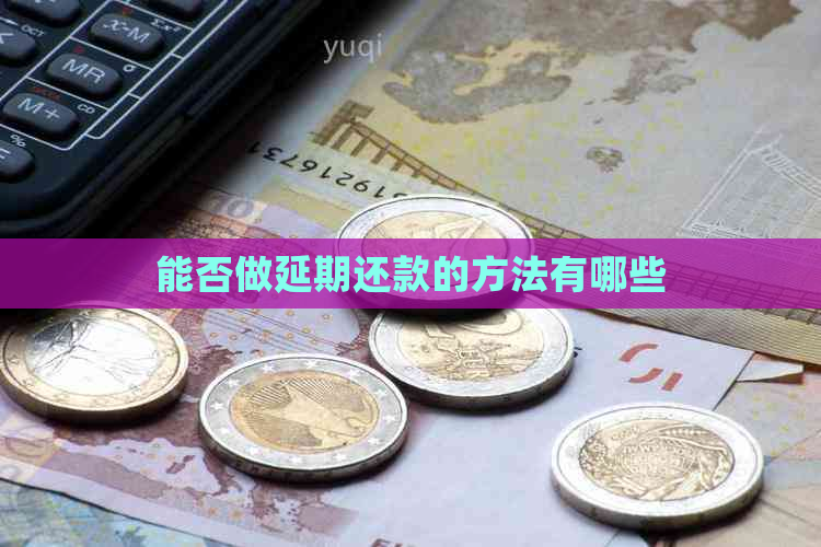 能否做延期还款的方法有哪些