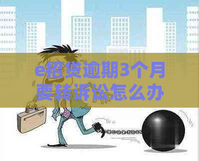 e招贷逾期3个月要转诉讼怎么办