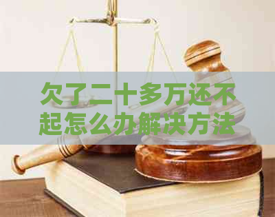 欠了二十多万还不起怎么办解决方法有哪些
