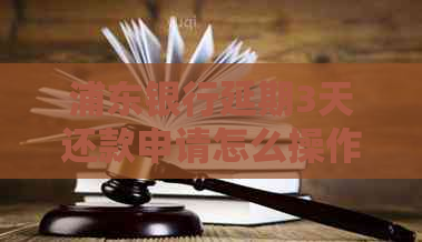 浦东银行延期3天还款申请怎么操作