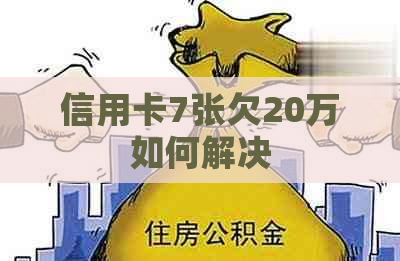 信用卡7张欠20万如何解决