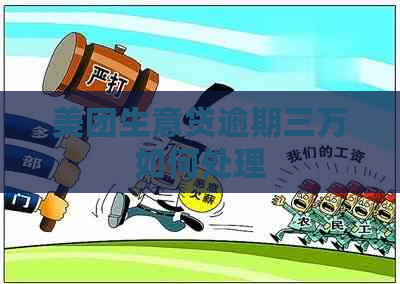 美团生意贷逾期三万如何处理