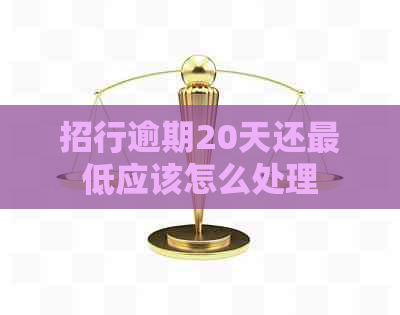 招行逾期20天还更低应该怎么处理