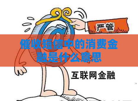 短信中的消费金融是什么意思
