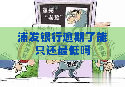浦发银行逾期了能只还更低吗