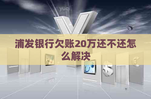 浦发银行欠账20万还不还怎么解决