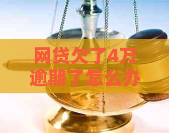 网贷欠了4万逾期了怎么办如何解决