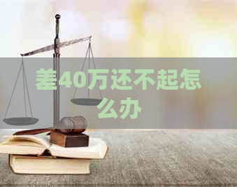 差40万还不起怎么办