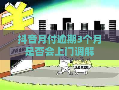抖音月付逾期3个月是否会上门调解