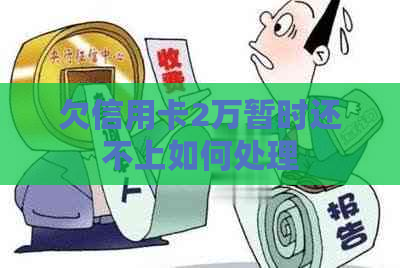 欠信用卡2万暂时还不上如何处理
