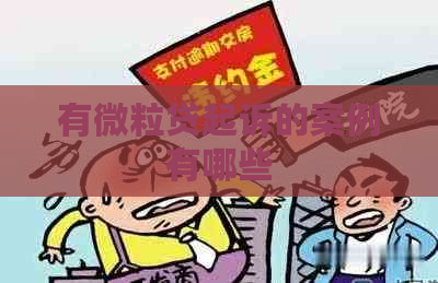 有微粒贷起诉的案例有哪些