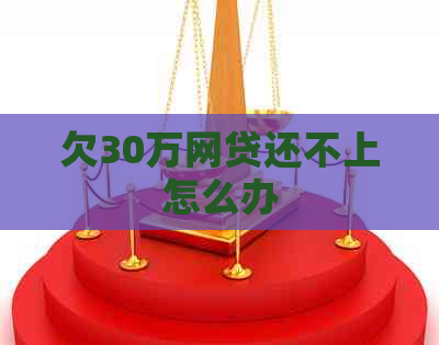 欠30万网贷还不上怎么办