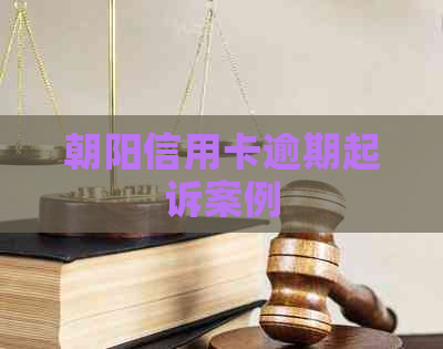 朝阳信用卡逾期起诉案例