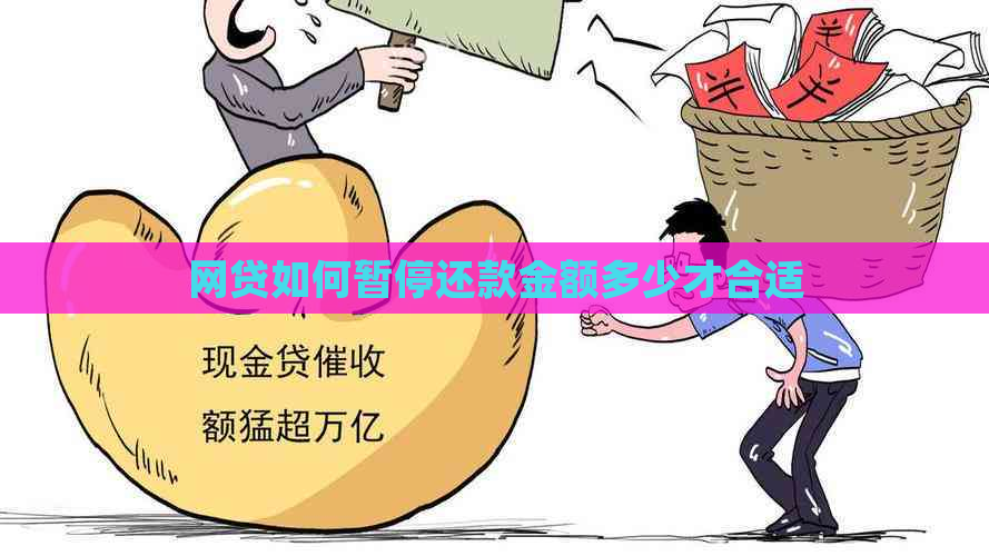 网贷如何暂停还款金额多少才合适