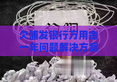 欠浦发银行万用金一年问题解决方案