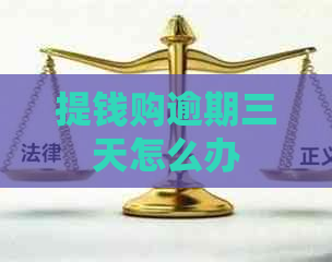 提钱购逾期三天怎么办