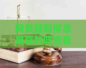 网贷延期停息是真的吗查看