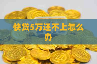 快贷5万还不上怎么办