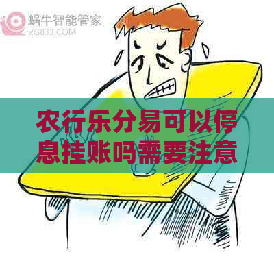 农行乐分易可以停息挂账吗需要注意哪些事项