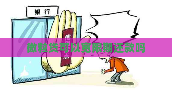 微粒贷可以宽限期还款吗