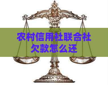 农村信用社联合社欠款怎么还